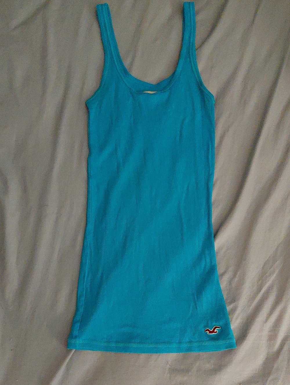 Hollister Bright Blue So Cal Stretch Ribbed Tank Top